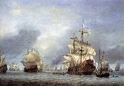 willem van de velde  the younger The Taking of the English Flagship the Royal Prince Sweden oil painting artist